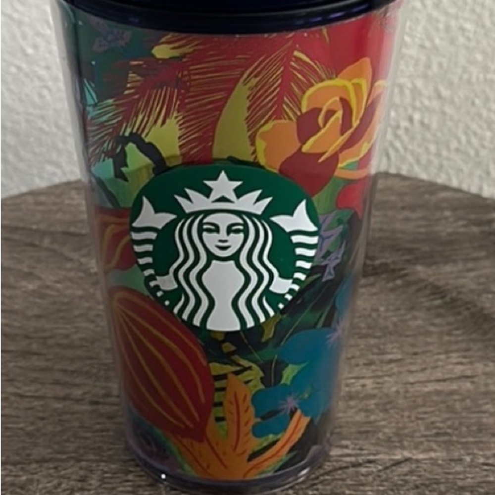 🥤B2G1FREE -Starbucks Forest Dream Orange Aqua Terra Floral 16 oz Tumbler ColdCup